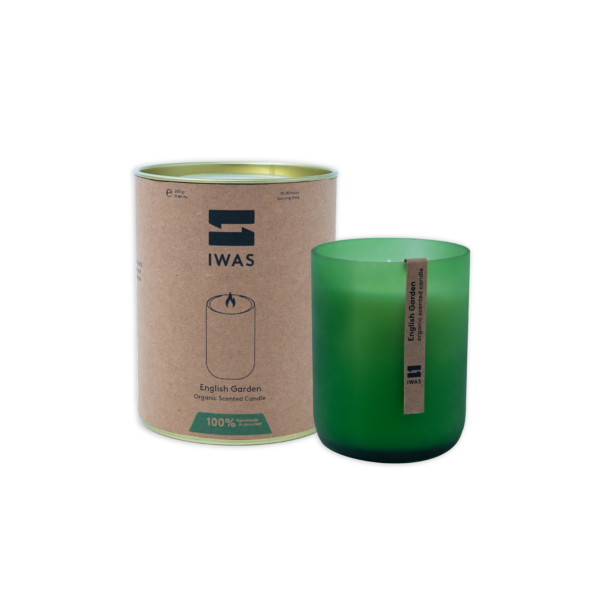 Organic scented candle 'English Garden'